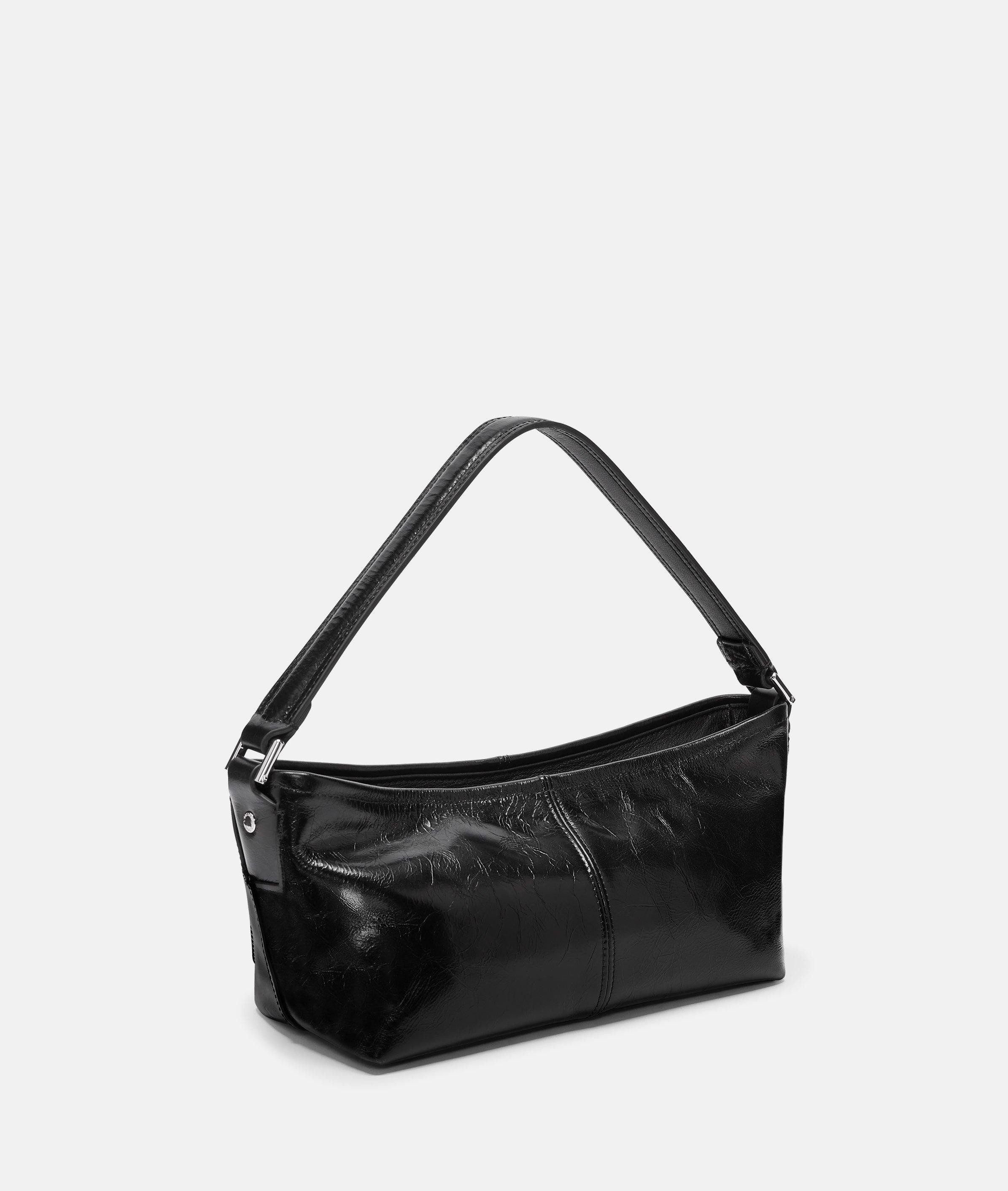 Liebeskind Berlin Schultertasche Crossbody, Handliche Shoulderbag aus glänzendem Rindsleder