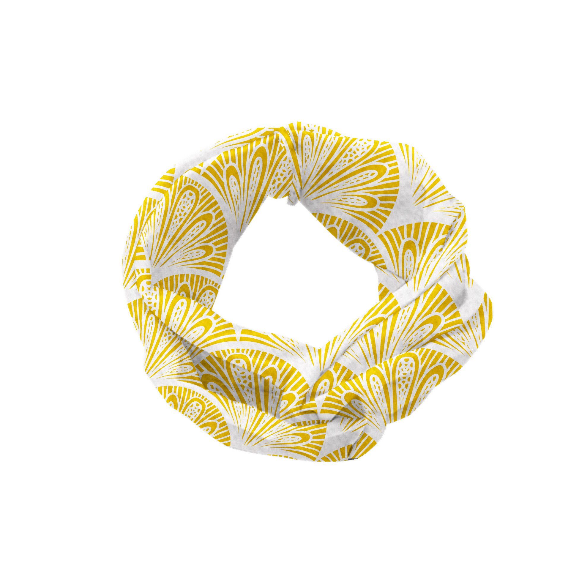 Abakuhaus Stirnband Elastisch und Gelb accessories Blumenmotive und Angenehme Weiß alltags
