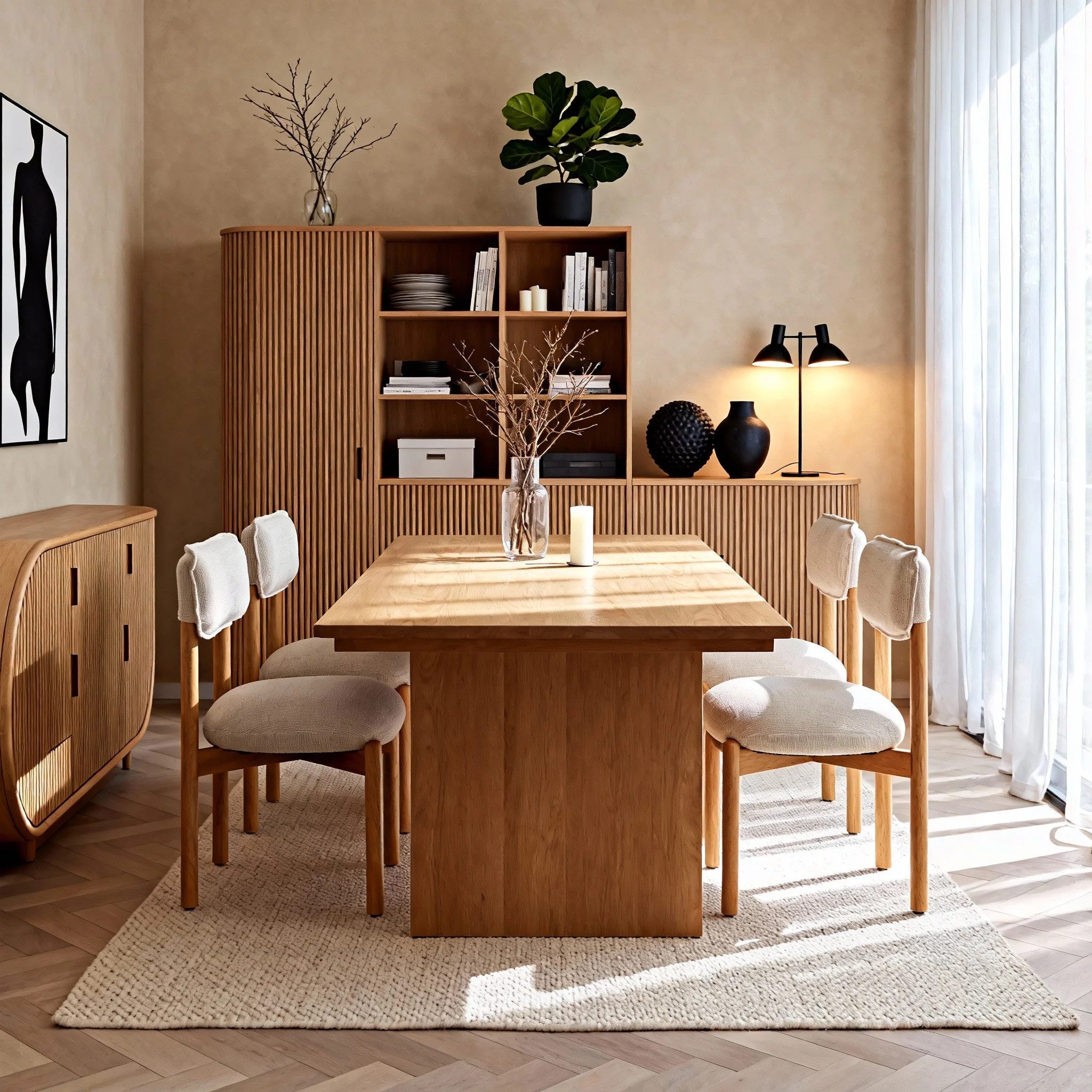 VECHOO Esszimmerstuhl Moderner Platzsparender Polsterstuhl Massivholzstuhl Harley (1 St), Gummibaumholz, Küchenstuhl, Wohnzimmerstuhl