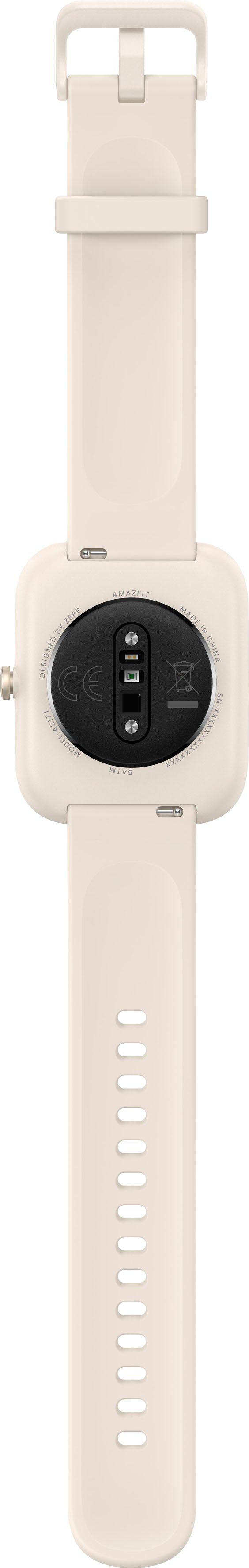 Amazfit Bip 3 Pro Creamy | beige Smartwatch Amazfit OS), Zoll, (4,29 1-tlg. cm/1,69
