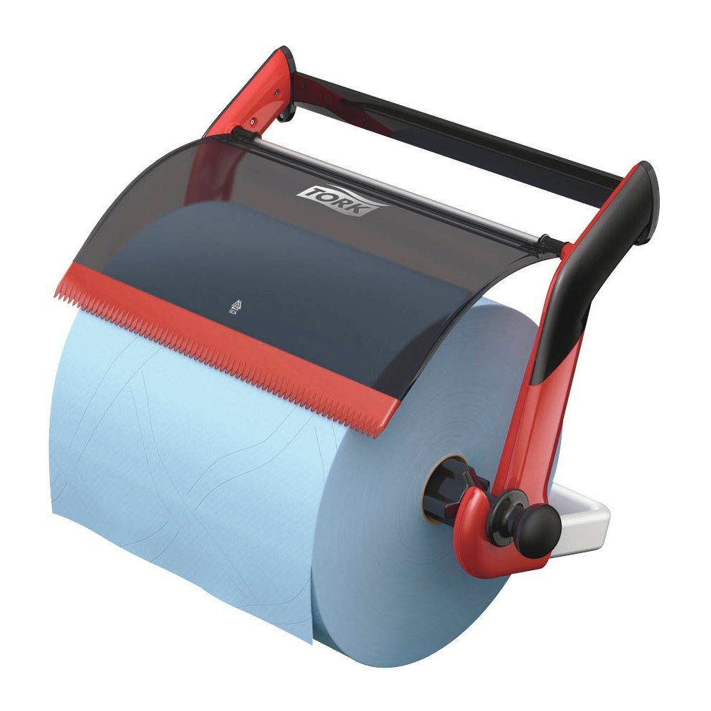 TORK Papiertuchspender 1 Putztuchrollen-Wandhalterung W1 Performance - rot/rauchgrau, (1-tlg)