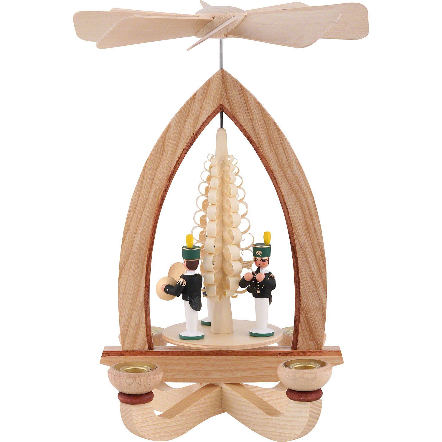 Heinz Lorenz Pyramiden Weihnachtspyramide 1-stöckige Pyramide Bergleute - farbig (28cm) von Heinz Lorenz Pyramid