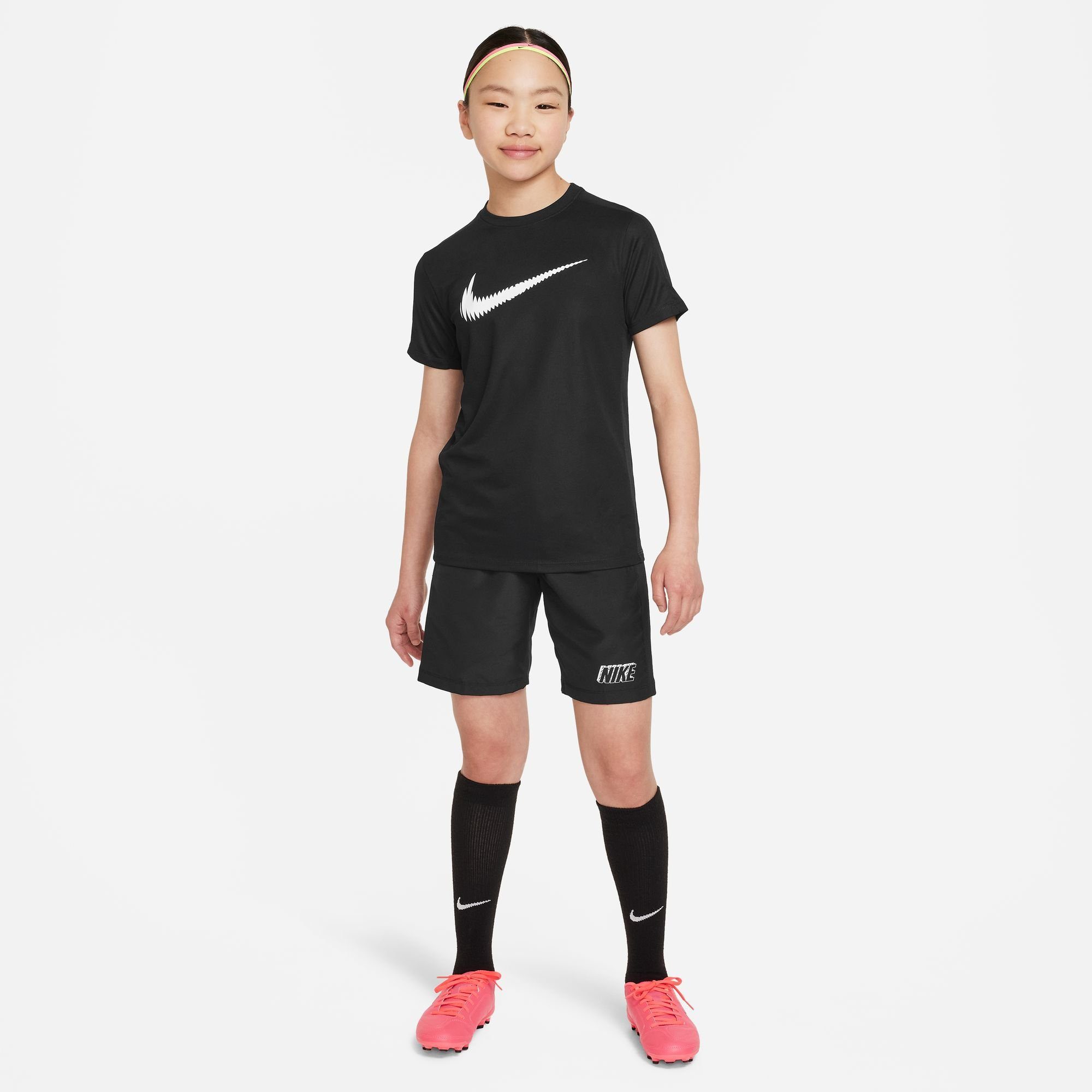 Nike Trainingsshirt K NK GX Short TOP Kinder BLACK/WHITE Sleeve TRPHY DF für 