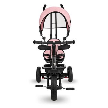 HyperMotion Dreirad Dreirad für Kinder 1-4 Jahre, TOBI FREY, Rosa, drehbar, gepumpte Räder