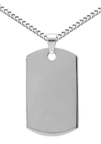 Firetti Kette mit Anhänger Schmuck Geschenk, Halskette Dog Tag Anlass Geburtstag Weihnachten, mit Zirkonia (synth)