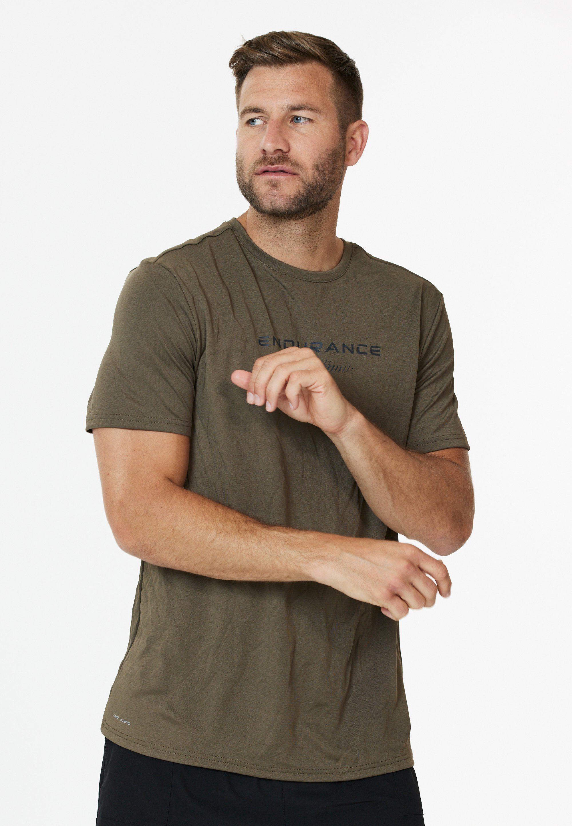 ENDURANCE Funktionsshirt Dipat (1-tlg) mit schnelltrocknender QUICK DRY Technologie olivgrün