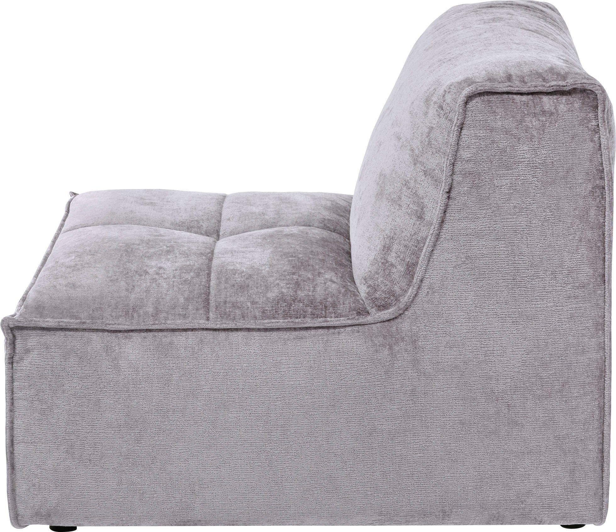 RAUM.ID Sofa-Mittelelement Monolid (1 St), verwendbar, als hellgrau Modul Zusammenstellung separat individuelle für oder