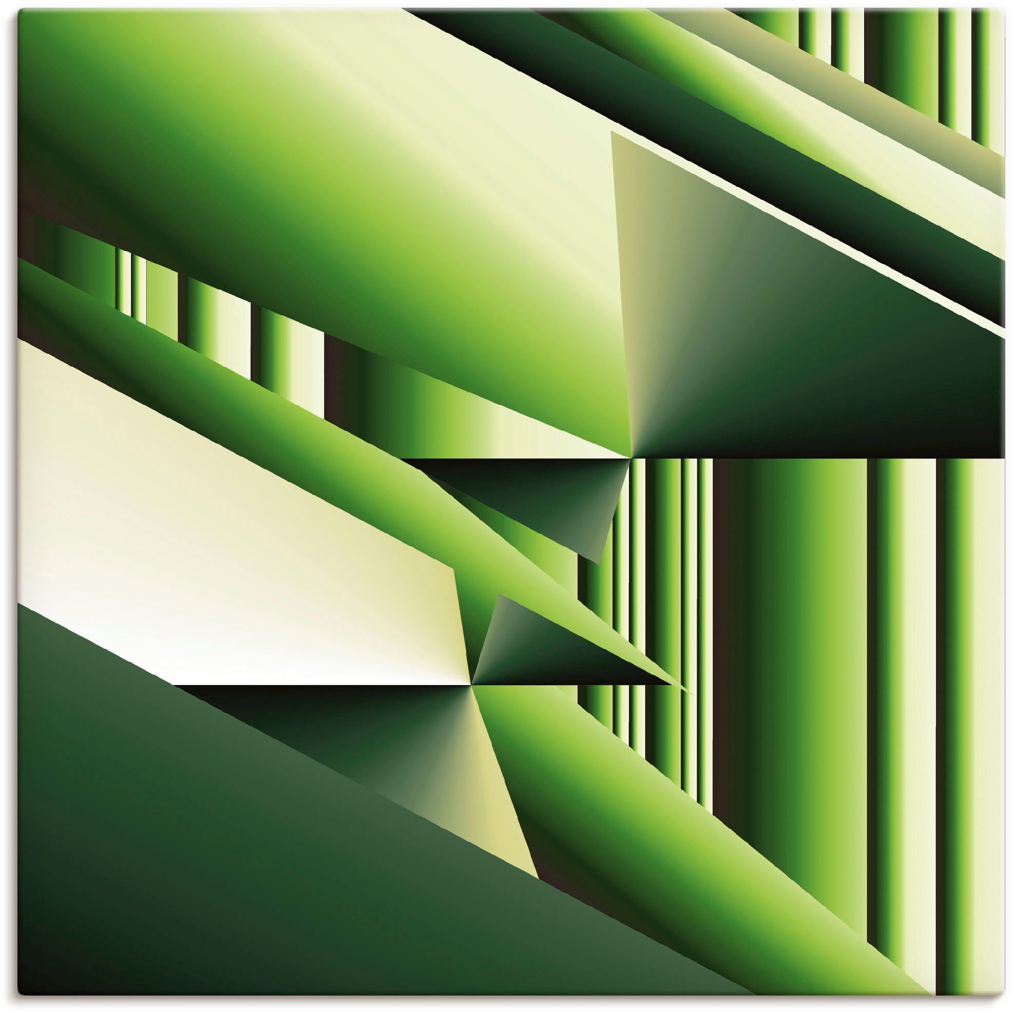 Artland Wandbild »Grüner Bambus Modern Art«, Muster (1 Stück), in vielen Größen & Produktarten - Alubild / Outdoorbild für den Außenbereich, Leinwandbild, Poster, Wandaufkleber / Wandtattoo auch für Badezimmer geeignet-Otto