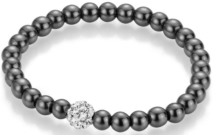 Firetti Armband Schmuck Geschenk Armschmuck Armkette Edelstein Farbstein, mit Hämatit, Kristallstein