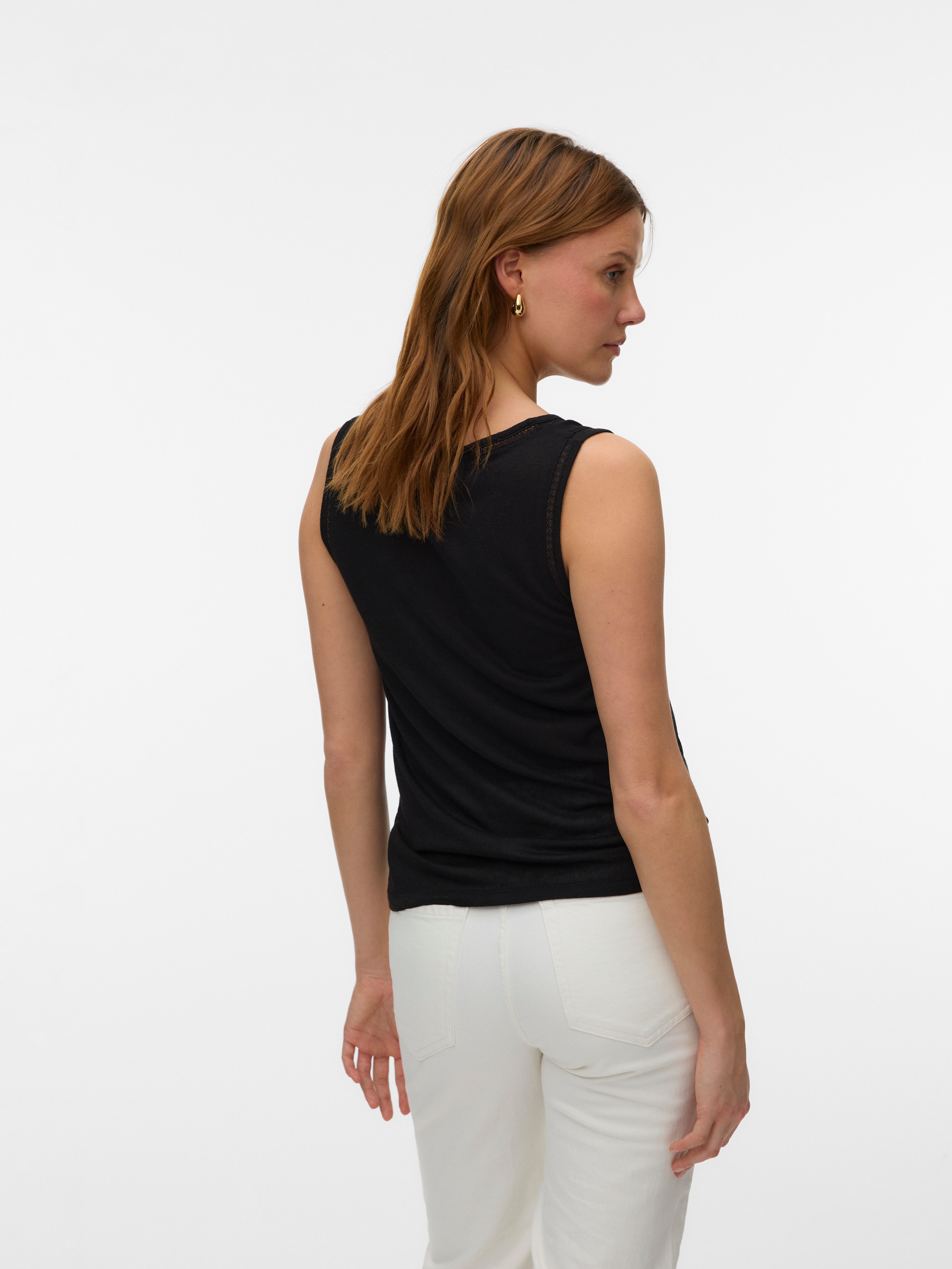 Vero Moda Shirttop VMGINA LACE TANK TOP JRS NOOS Viskosemischung – Bild 2 von 5