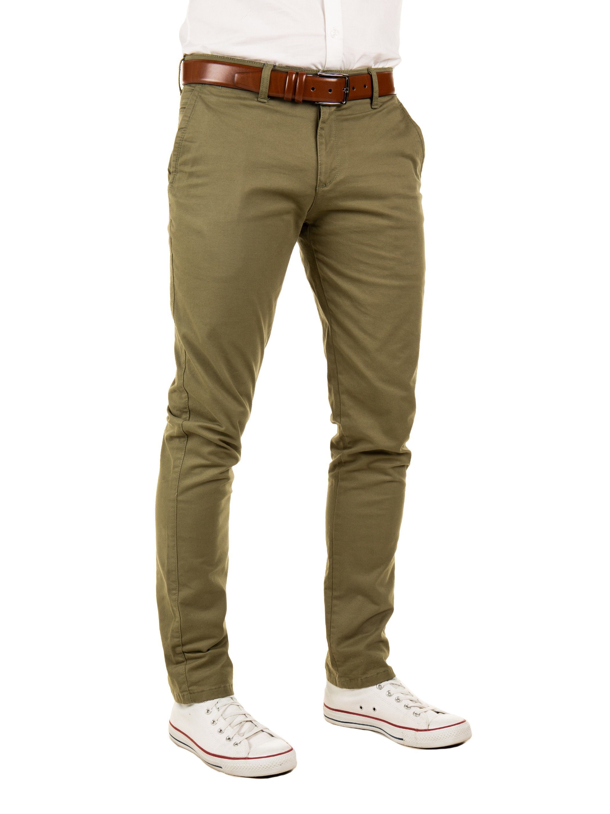 Yazubi Chinohose Modische Chino Hose Dustin von YAZUBI mit Gürtel bequeme Chinohose mit Gürtel