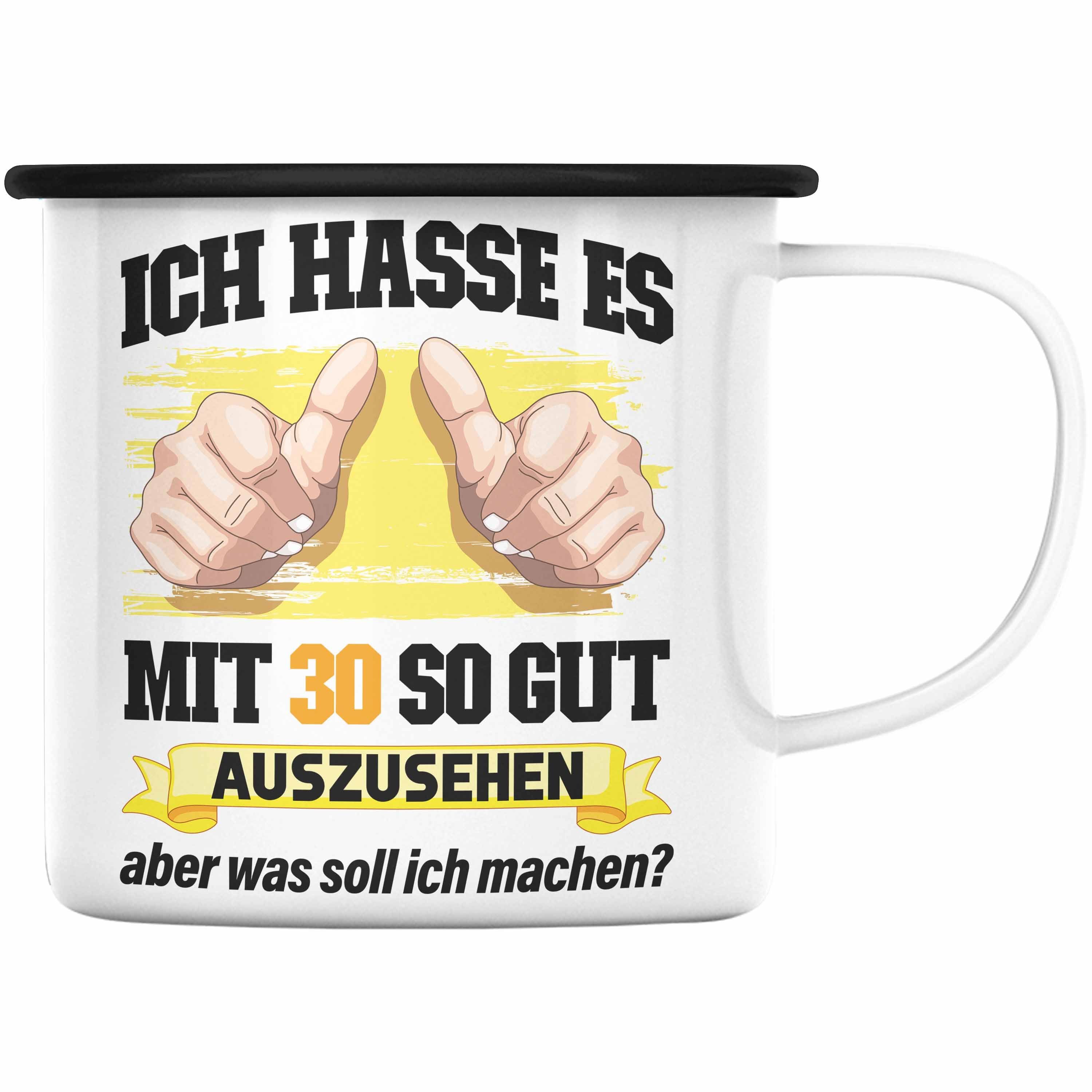 Mann Vater Schwarz 30er Geschenke Trendation Tasse Thermotasse Frau Geschenk Geburtstag - 30. Lustig Trendation Emaille Männer Geschenkidee 30 Mutter Frauen