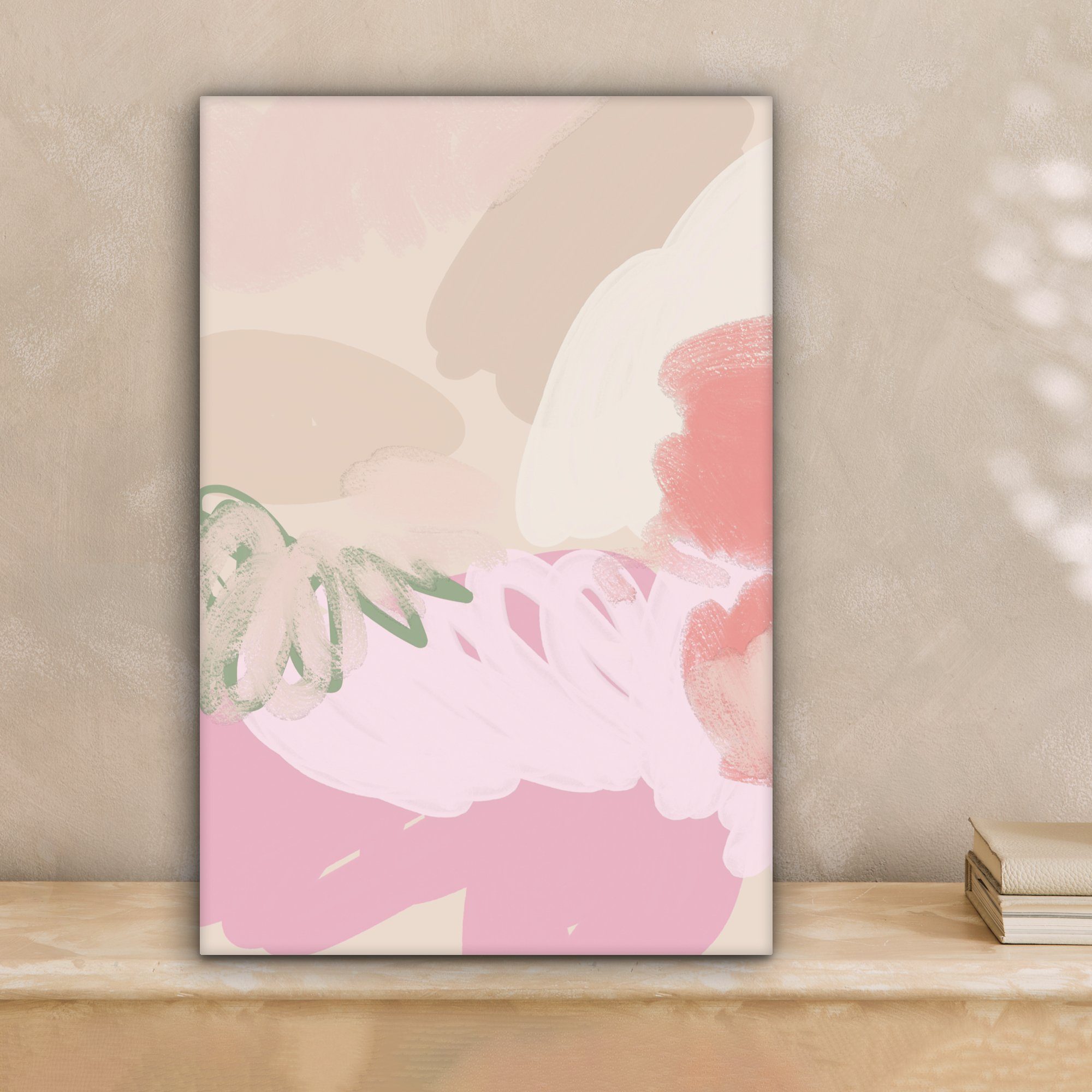 OneMillionCanvasses® Leinwandbild Rosa - Kunst - Abstrakt - Modern, Fotodru günstig online kaufen