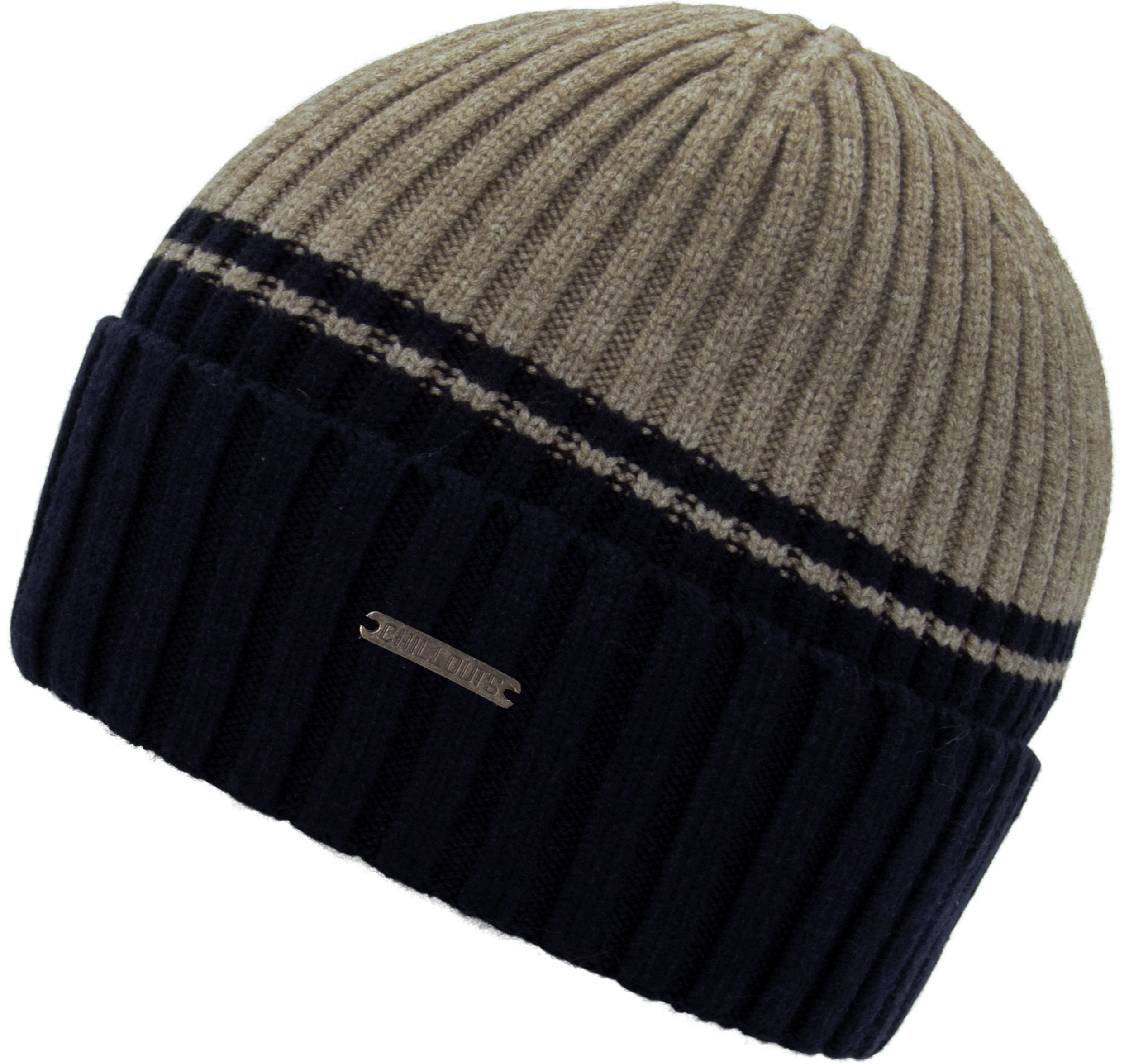 chillouts Beanie Malik Hat Mit Umschlag, zweifarbig