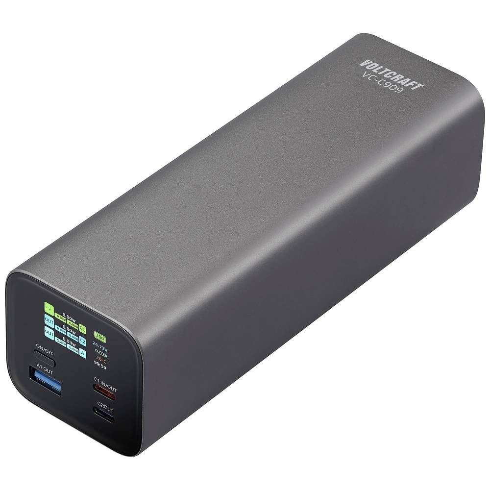 VOLTCRAFT PD140W Powerbank 27000 mAh mit LCD-Display VC-16003645 Powerbank