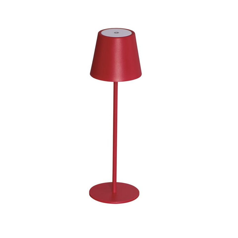 Kanlux LED Tischleuchte LED Akku Tischleuchte Inita in Rot 1,2W 165lm IP54,  keine Angabe, Leuchtmittel enthalten: Ja, fest verbaut, LED, warmweiss,  Tischleuchte, Nachttischlampe, Tischlampe