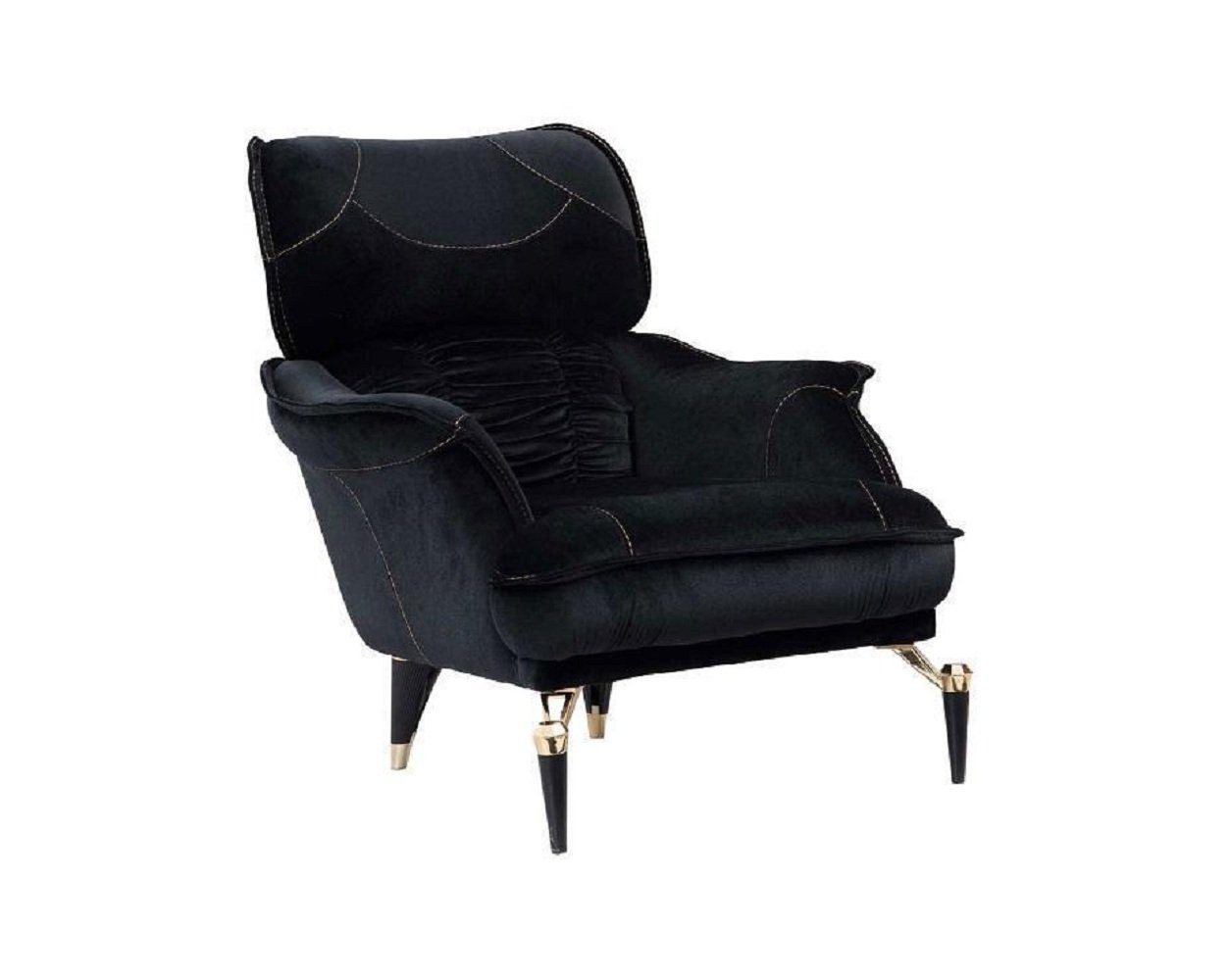 Weich Möbel Perfekt Wohnzimmer für Sessel (1-St., in Schwarz Luxus JVmoebel Neu Sessel), Farbe Made Europa Sessel 1x