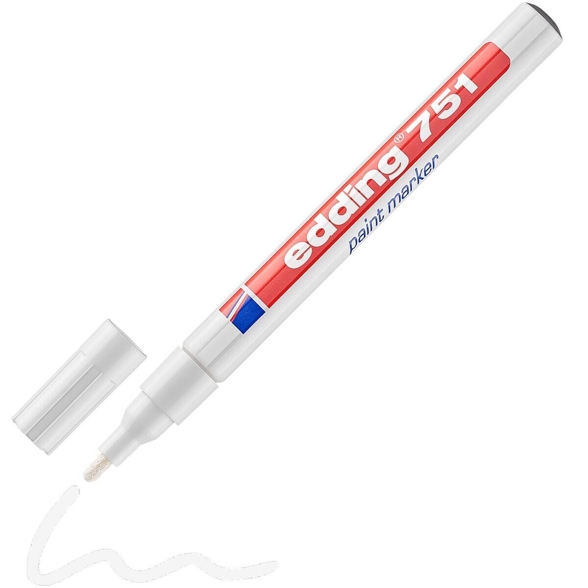 edding Lackmarker 751, (1-tlg), Strichstärke 1-2 mm, wasserfest, voll deckend
