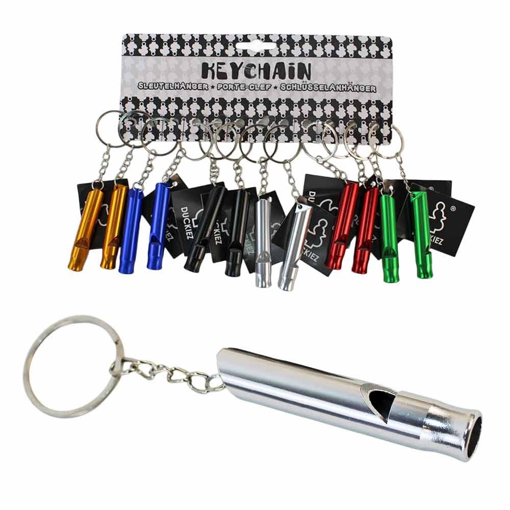 LG-Imports Schlüsselanhänger Set 12 Stück Pfeife Schlüsselanhänger metallic - ca. 6 cm (12-tlg)