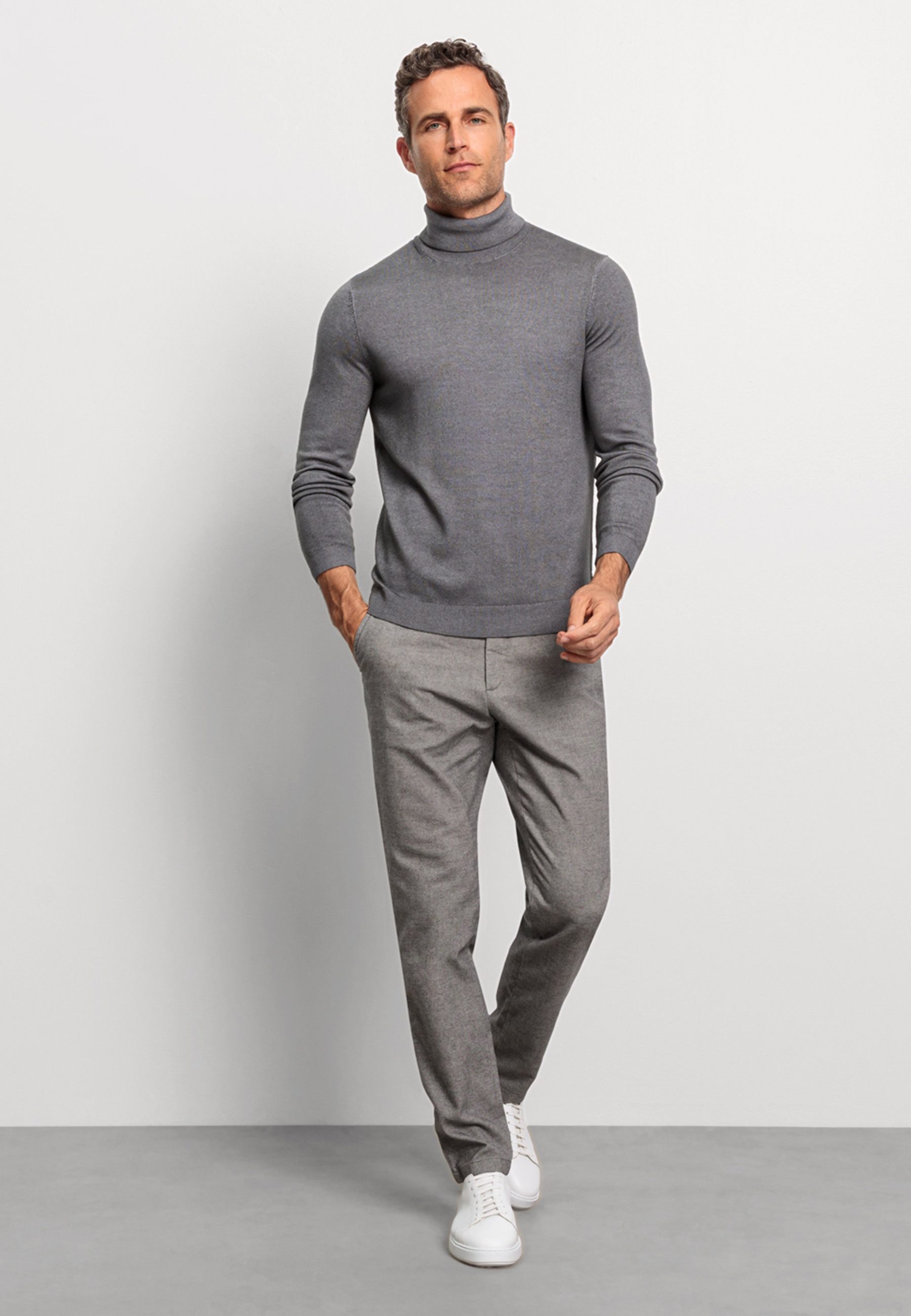 OLYMP Rollkragenpullover OLYMP Casual Strick, Rollkragen