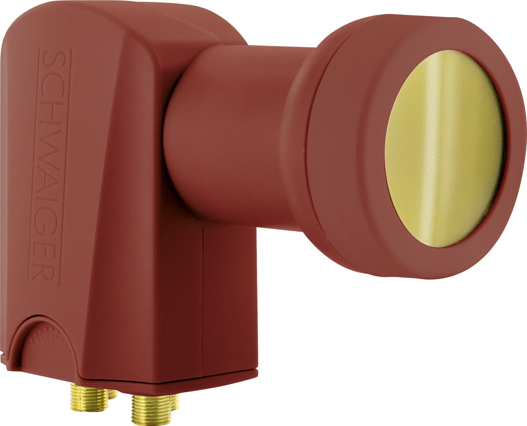 Schwaiger 714418 Universal-Quattro-LNB (für 4 Teilnehmer, herausziehbare Wetterschutzabdeckung, ziegelrot)