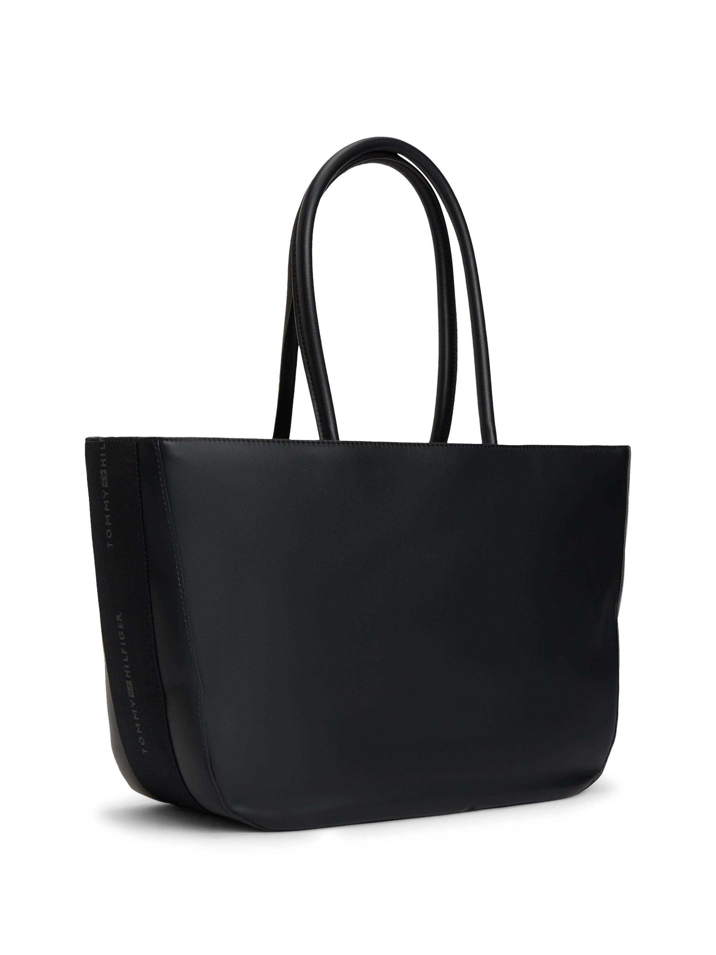 Tommy Hilfiger Tragetasche TH LOGOTAPE TOTE, Damen Shopper, Handtasche mit goldfarbenem TH-Detail