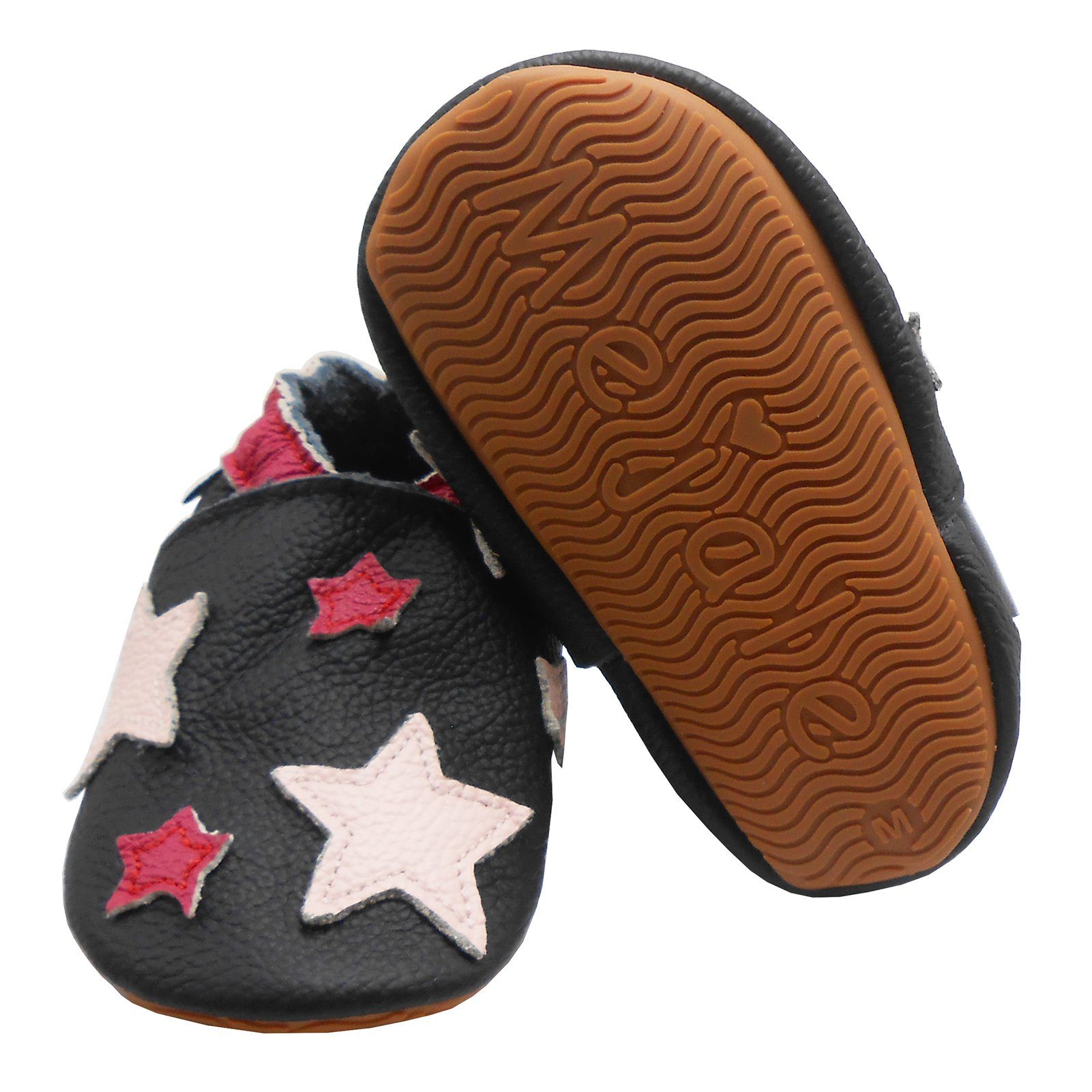 Weiche Leder Krabbelschuhe Hausschuhe Lederpuschen Weiche Gummisohle Hausschuh