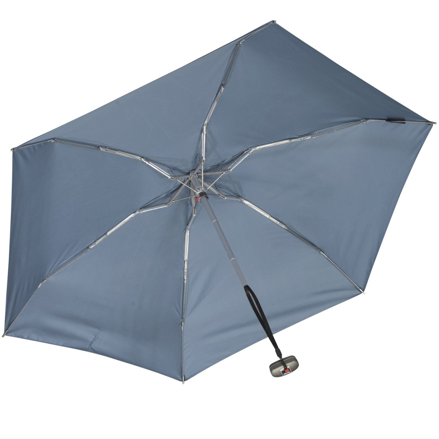 Knirps® Taschenregenschirm für - Travel Damen-Taschenschirm, leicht blue blau Handtasche die flach, und winziger