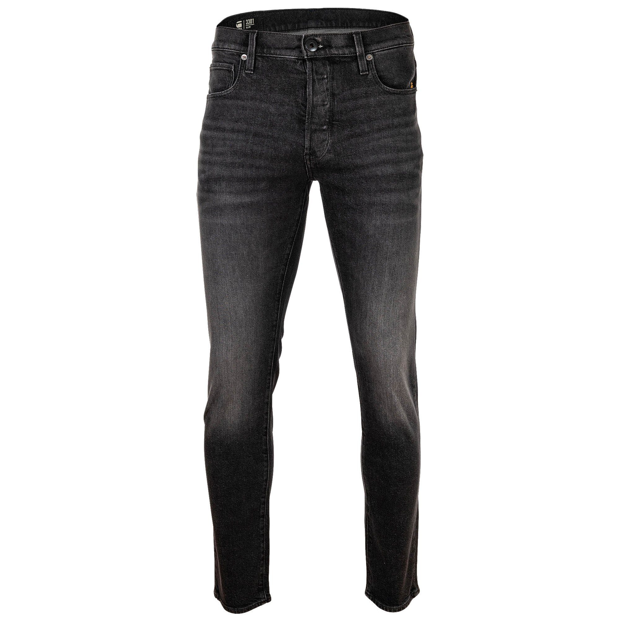 Regular-fit-Jeans Herren Jeans Baumwolle 3301 Slim Wort