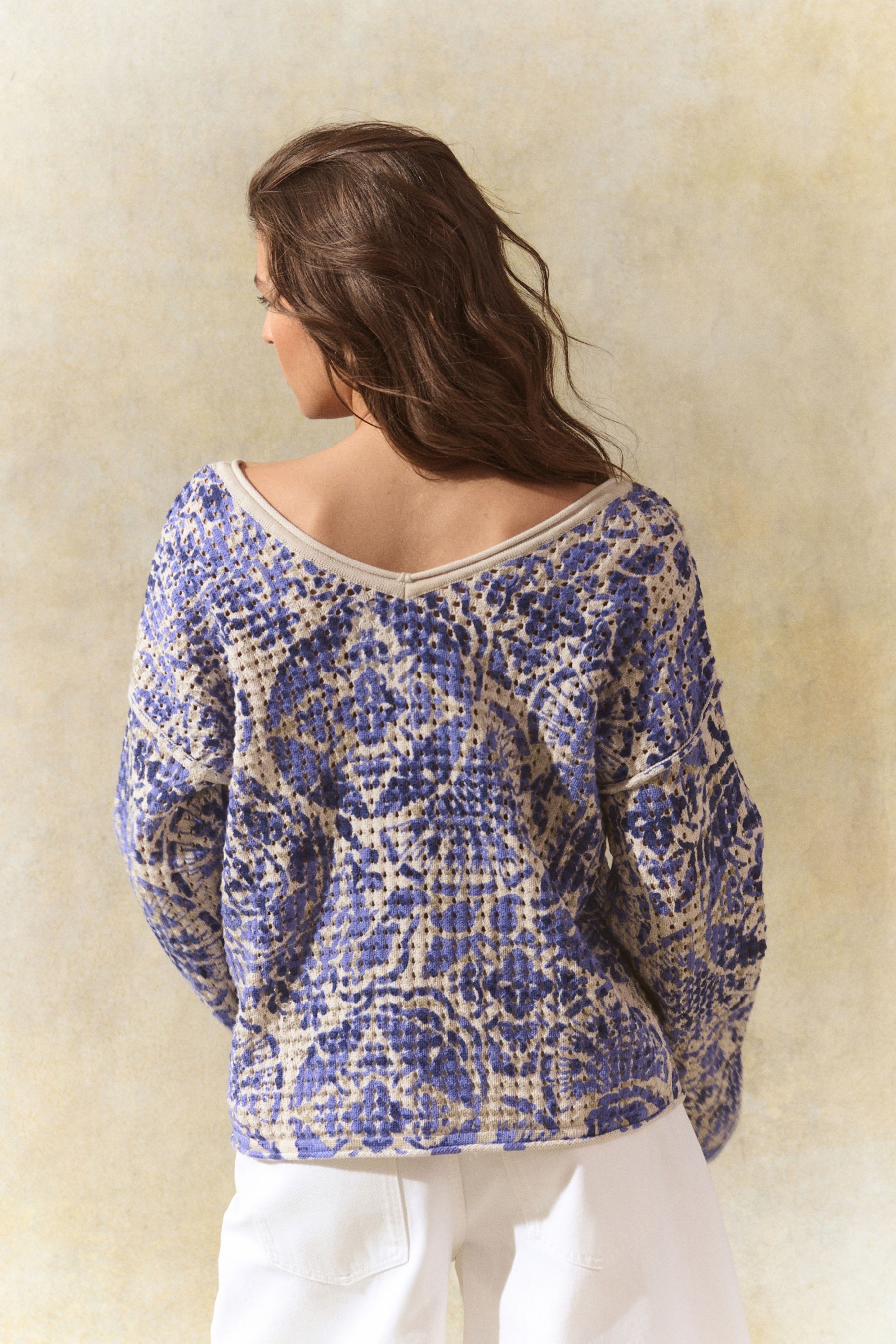 Next V-Ausschnitt-Pullover Relaxed Fit Oberteil mit V-Ausschnitt, Baumwolle günstig online kaufen