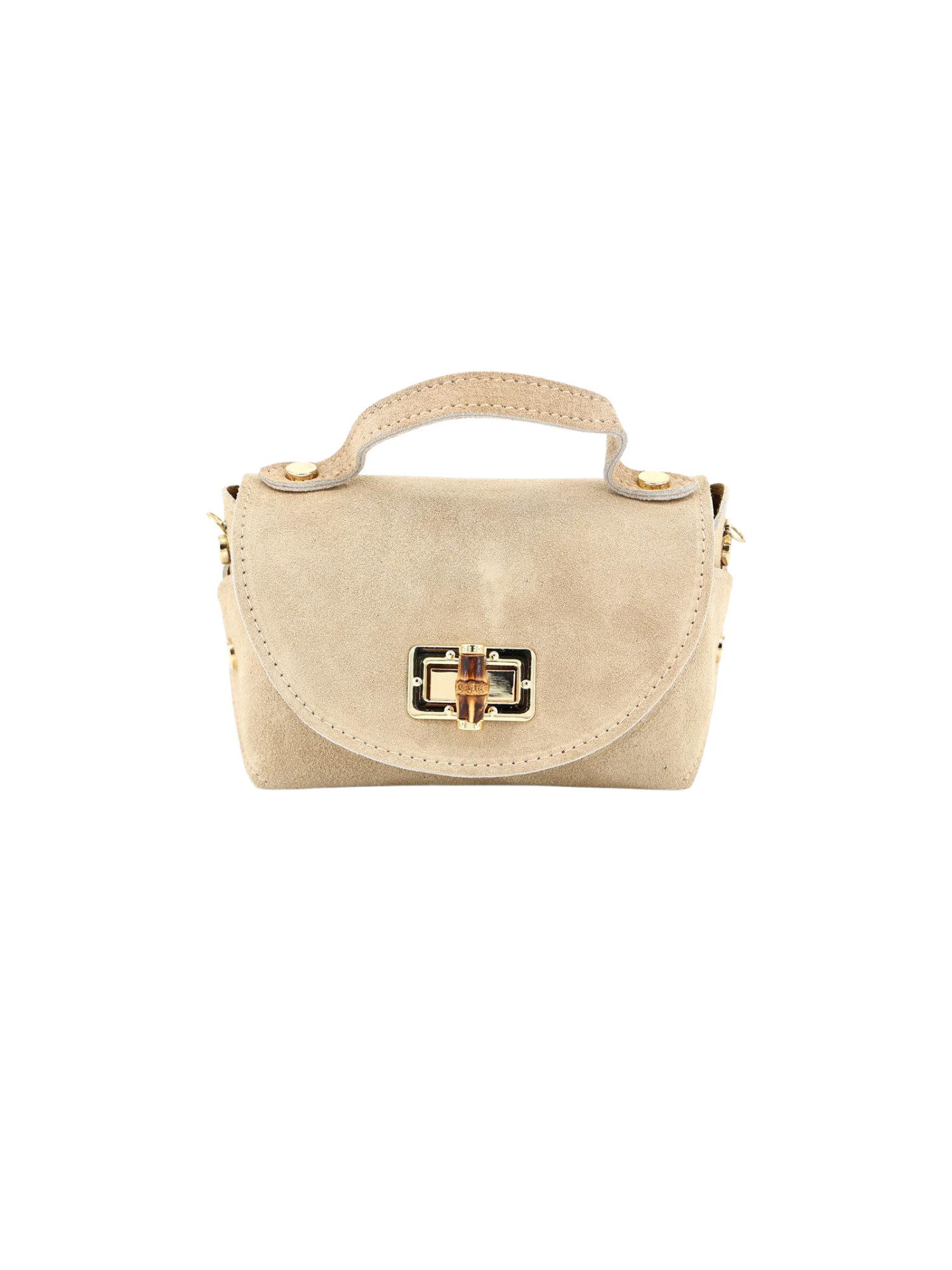 BRISE TASCHE Schultertasche Mini – Elegante kleine Wildleder & Nappaleder Tasche (Einzelartikel), Kompakt, leicht, weiches Wildleder
