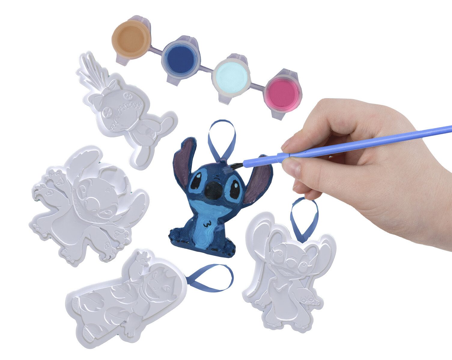 Lilo & Stitch Kreativset Bastelset Kinder zum Formen und Bemalen mit 5 Formen, (15-tlg)