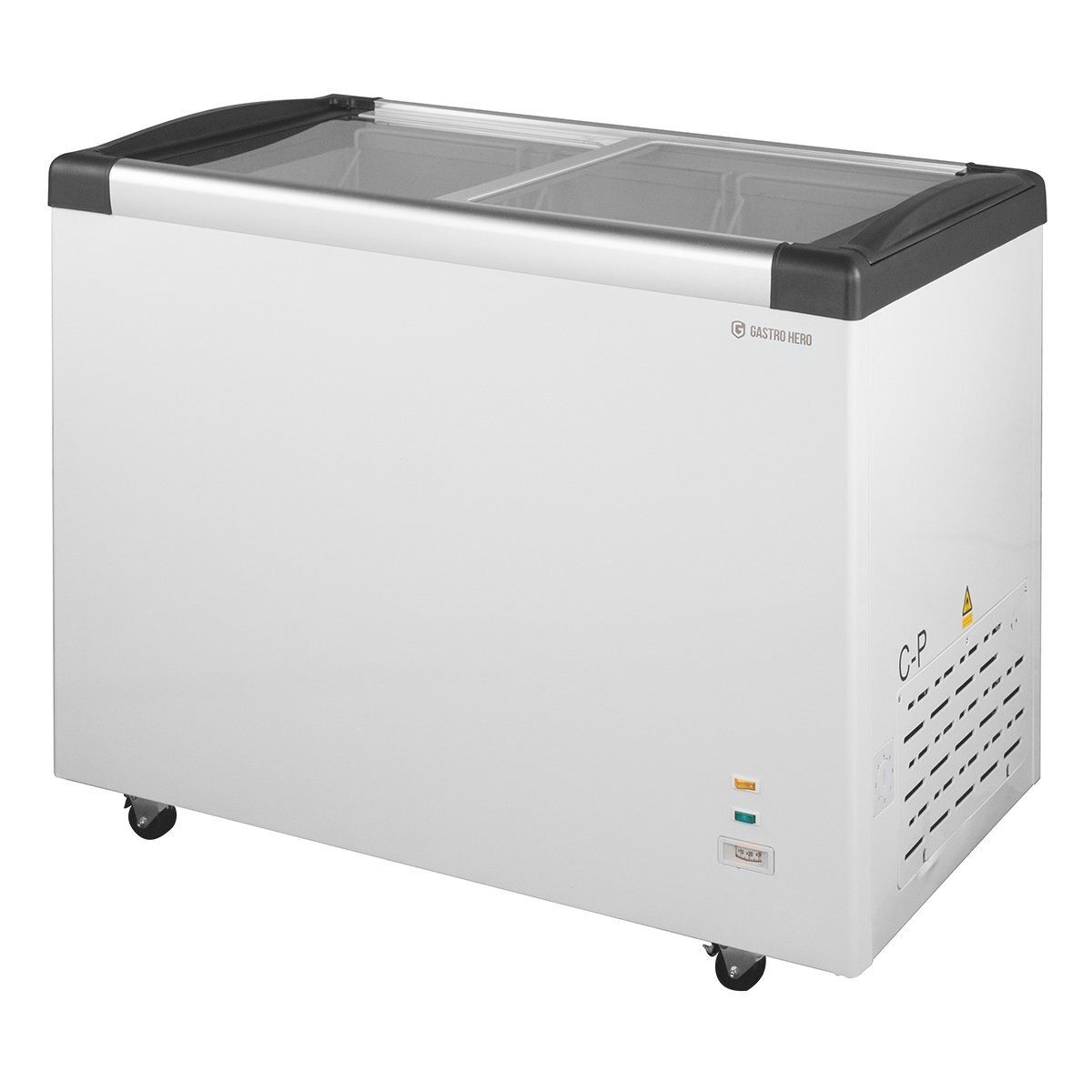 GastroHero Gefriertruhe Gefriertruhe 350, Tiefkühltruhe, abschließbar, Glasschiebedeckel TKTR-ECO350GN, 103.5 cm breit, 273 l