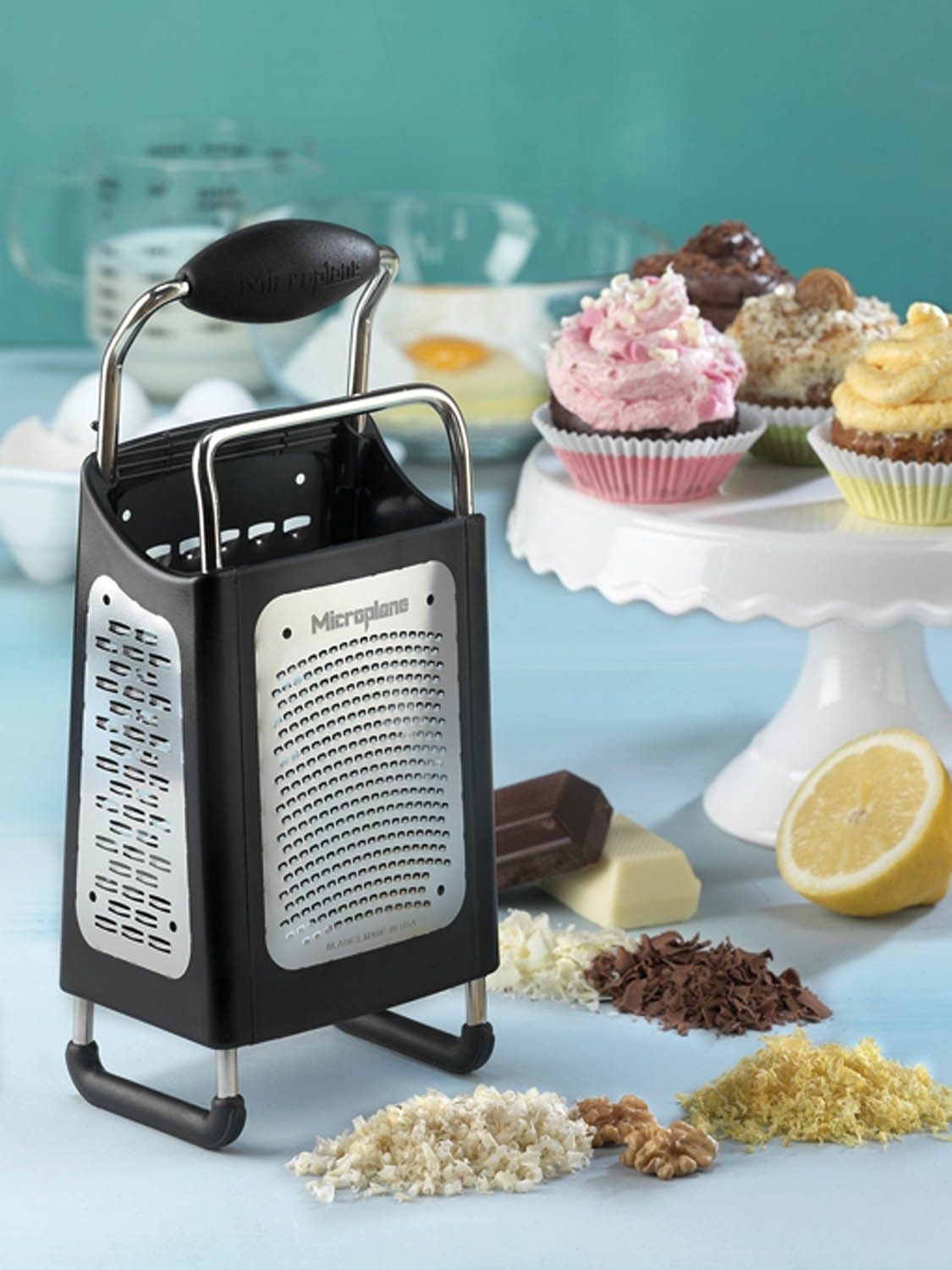 Microplane Vierkantreibe SPECIALTY, L 27 cm, Schwarz, Edelstahl, Edelstahl, Kunststoff, (1-St), Kastenreibe