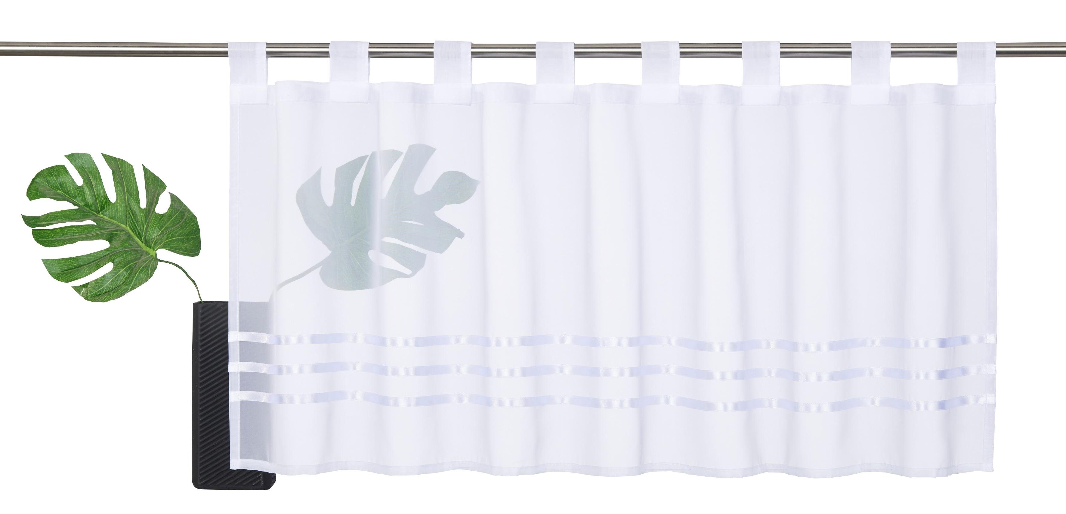 my home Scheibengardine Kira (1 St), Schlaufen, transparent, Voile, mit ein günstig online kaufen