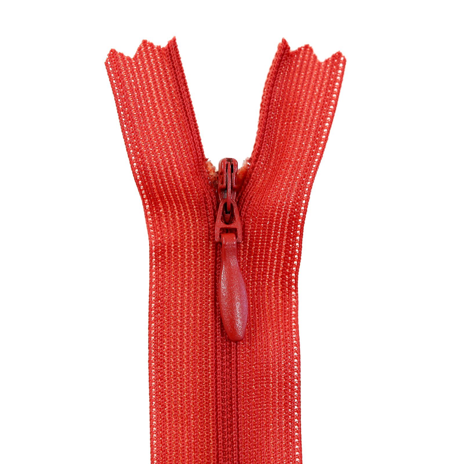 maDDma Reißverschluss 1 Reißverschluss spiral verdeckt, 40cm, unteilbar, Naht verdeckt, 287 orange rot