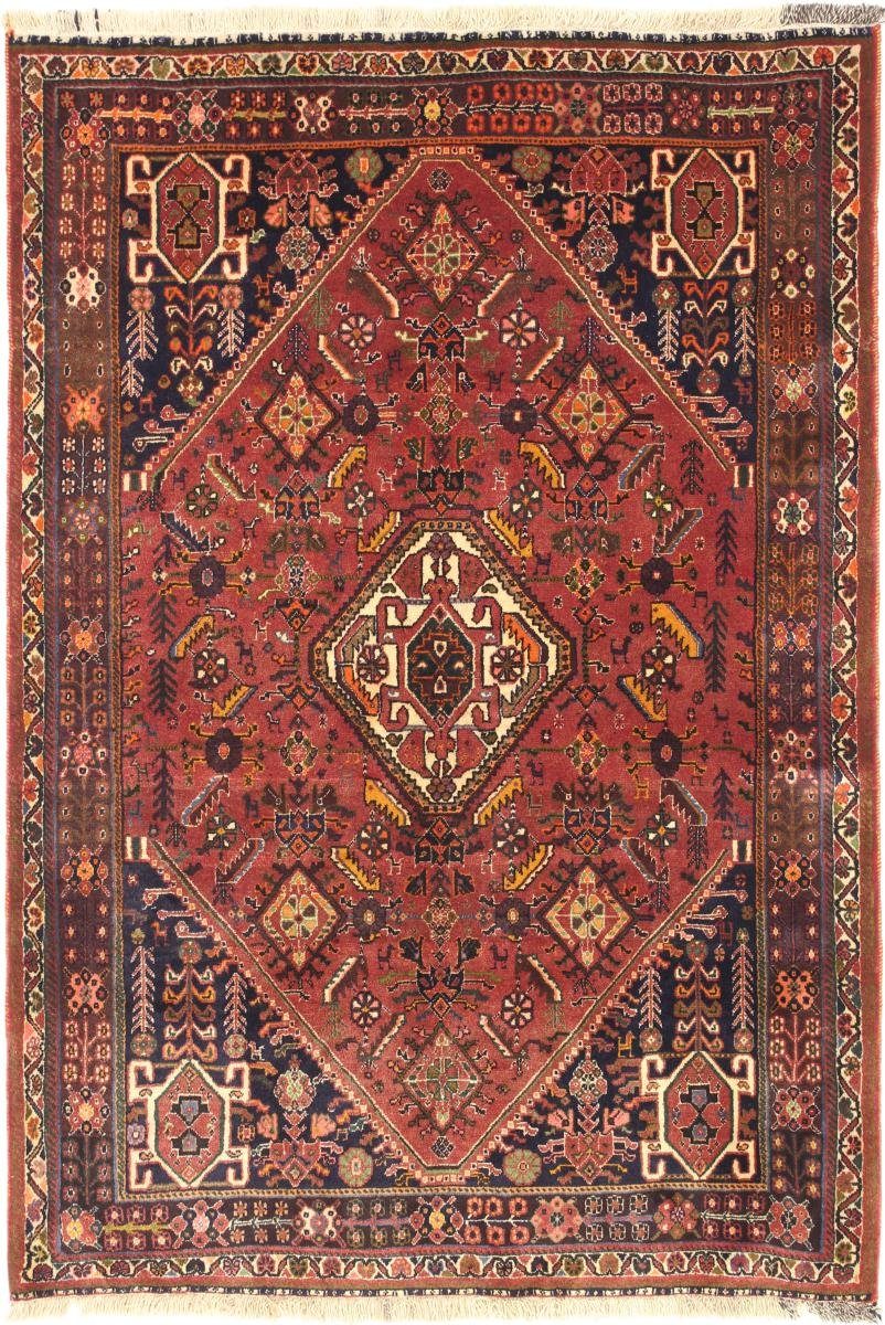 Orientteppich Ghashghai 126x188 Handgeknüpfter Orientteppich / Perserteppich, Nain Trading, rechteckig, Höhe: 12 mm