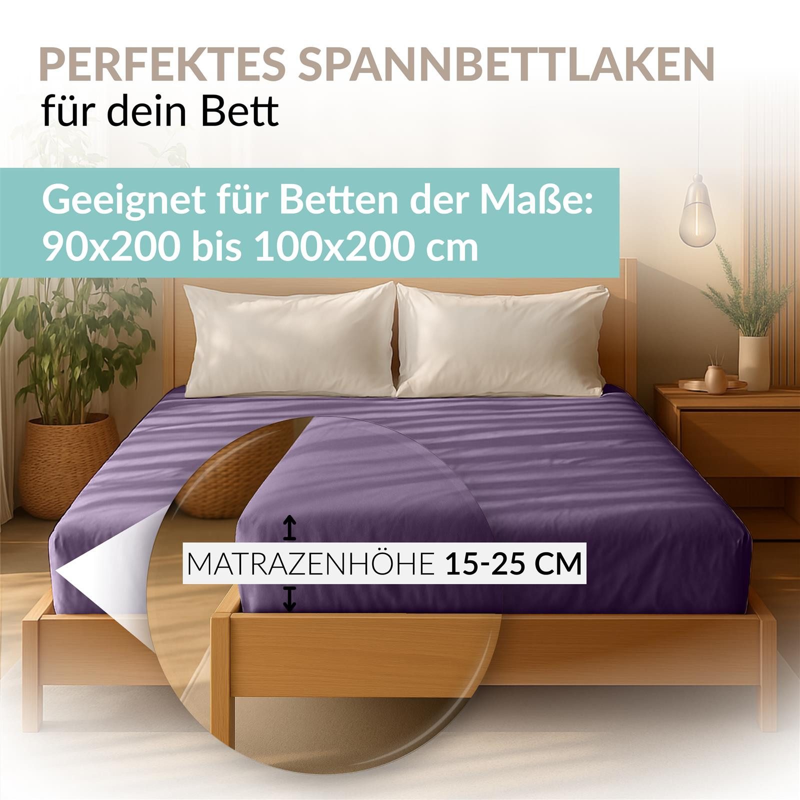 Carpe Sonno Spannbettlaken Jersey Bettlaken 90x200 100x200 140x200 160x200 180x200 200x200 & x220, Jersey, Gummizug: rundum, (1 Stück), Für Matratzen bis 25cm Höhe - 100% Baumwolle - MADE IN EU - OEKO-TEX®