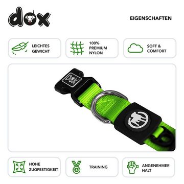 DDOXX Hunde-Halsband Hundehalsband Nylon, reflektierend, verstellbar, Grn L - 2,5 X 45-68 Cm
