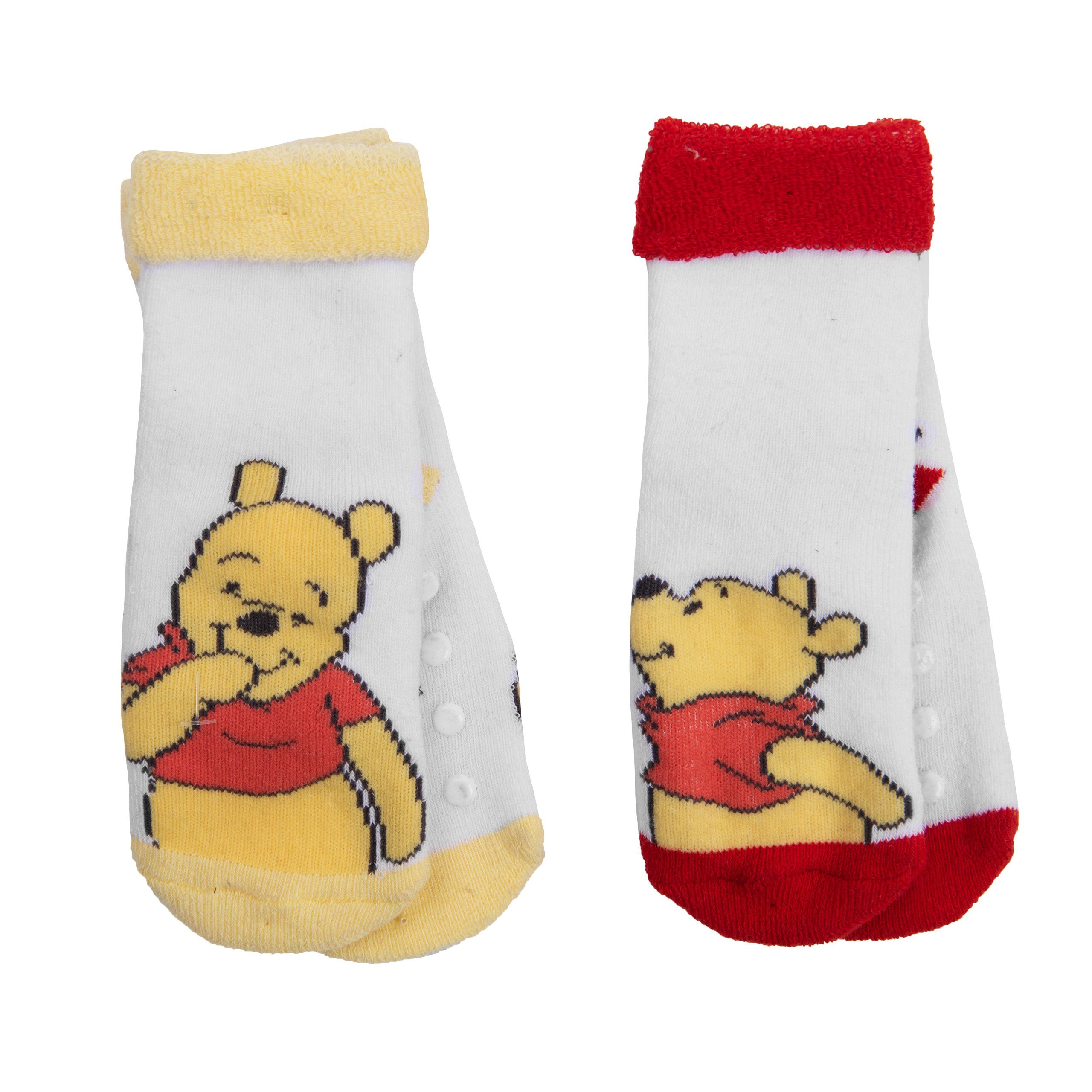 blau Baby Frottee-Socks mit Anti-Rutsch Noppen Gr 19/22 2er Pack Winnie the Pooh 