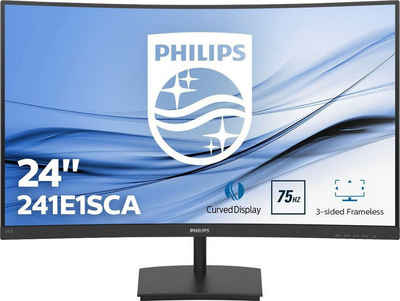 Philips 241E1SCA Curved-LED-Monitor (59,9 cm/23,6 ", 1920 x 1080 Pixel, Full HD, 4 ms Reaktionszeit, 75 Hz, LED)