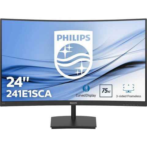 Philips 241E1SCA Curved-LED-Monitor (59,9 cm/23,6 ", 1920 x 1080 px, Full HD, 4 ms Reaktionszeit, 75 Hz, LED)