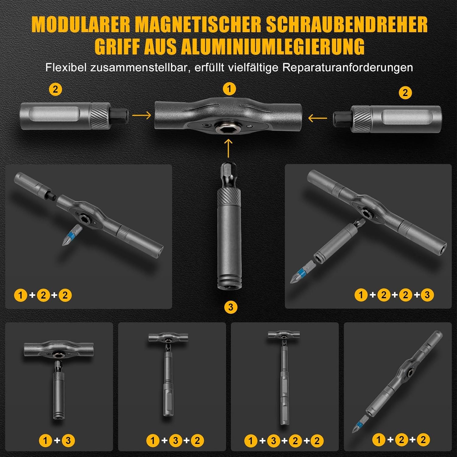 HYCHIKA Schraubendreher HYCHIKA 24 in 1 Ratchet Screwdriver Set