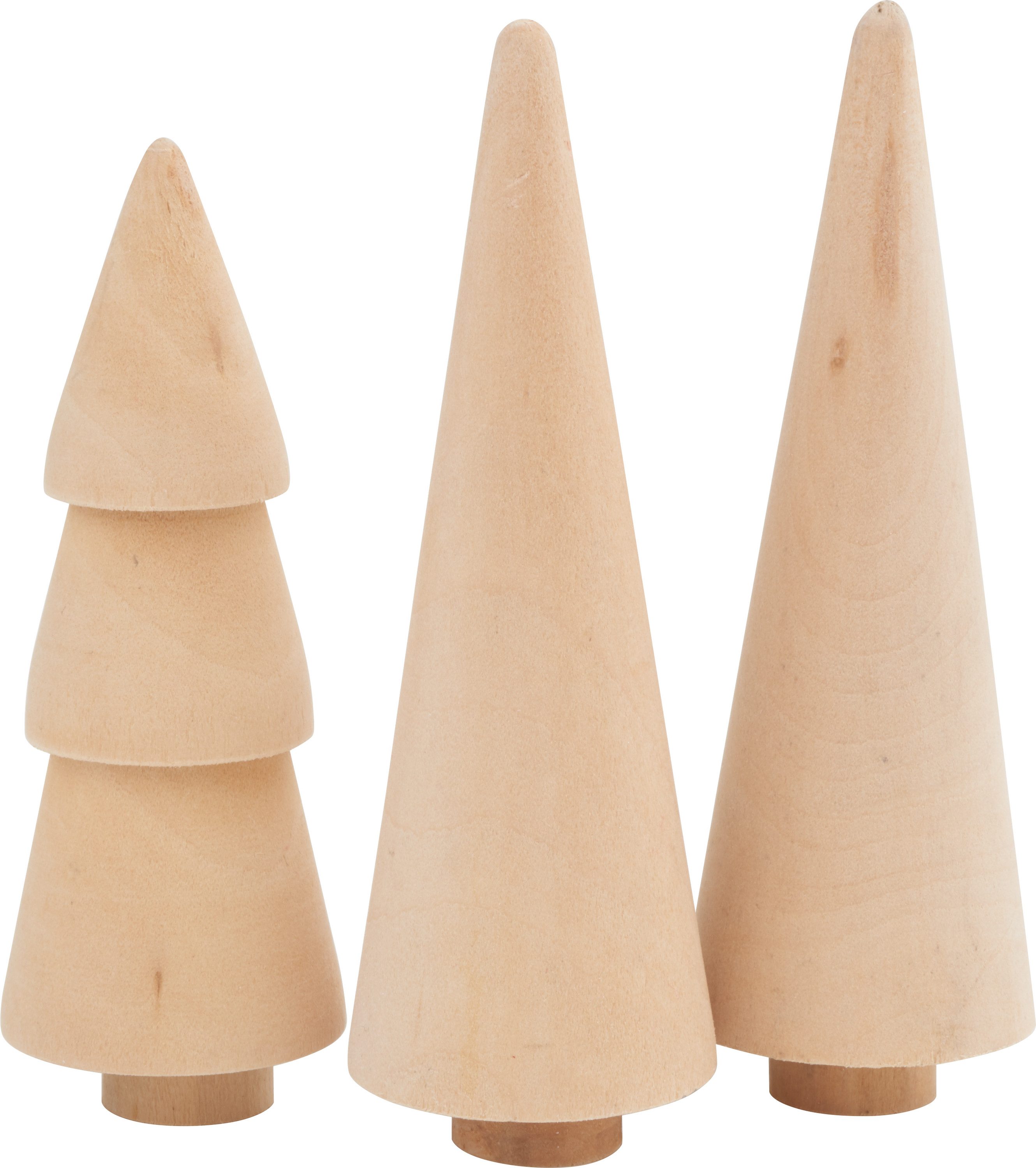 Rayher Künstlicher Weihnachtsbaum, 3er-Set, Ø 2,9 cm