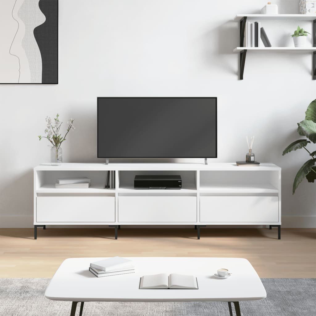 furnicato TV-Schrank Weiß 150x30x44,5 cm Holzwerkstoff | TV-Schränke