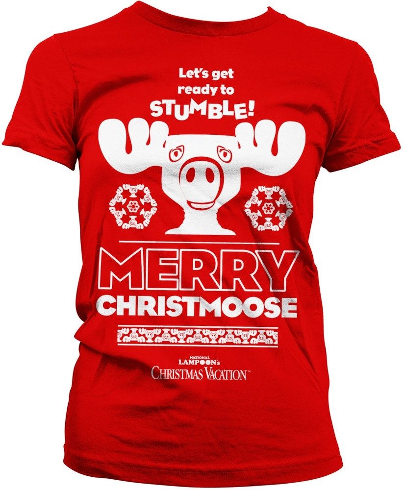 National Lampoon's T-Shirt Merry Christmoose Girly Tee