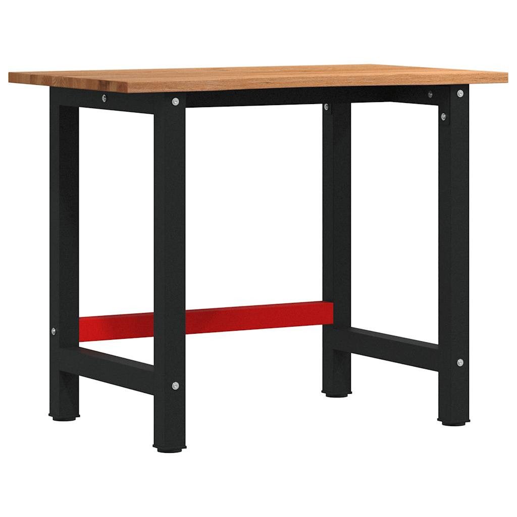 vidaXL Werkbank Werkbank Hellbraun 100x60x81,5 cm Massivholz Eiche, (1-tlg)