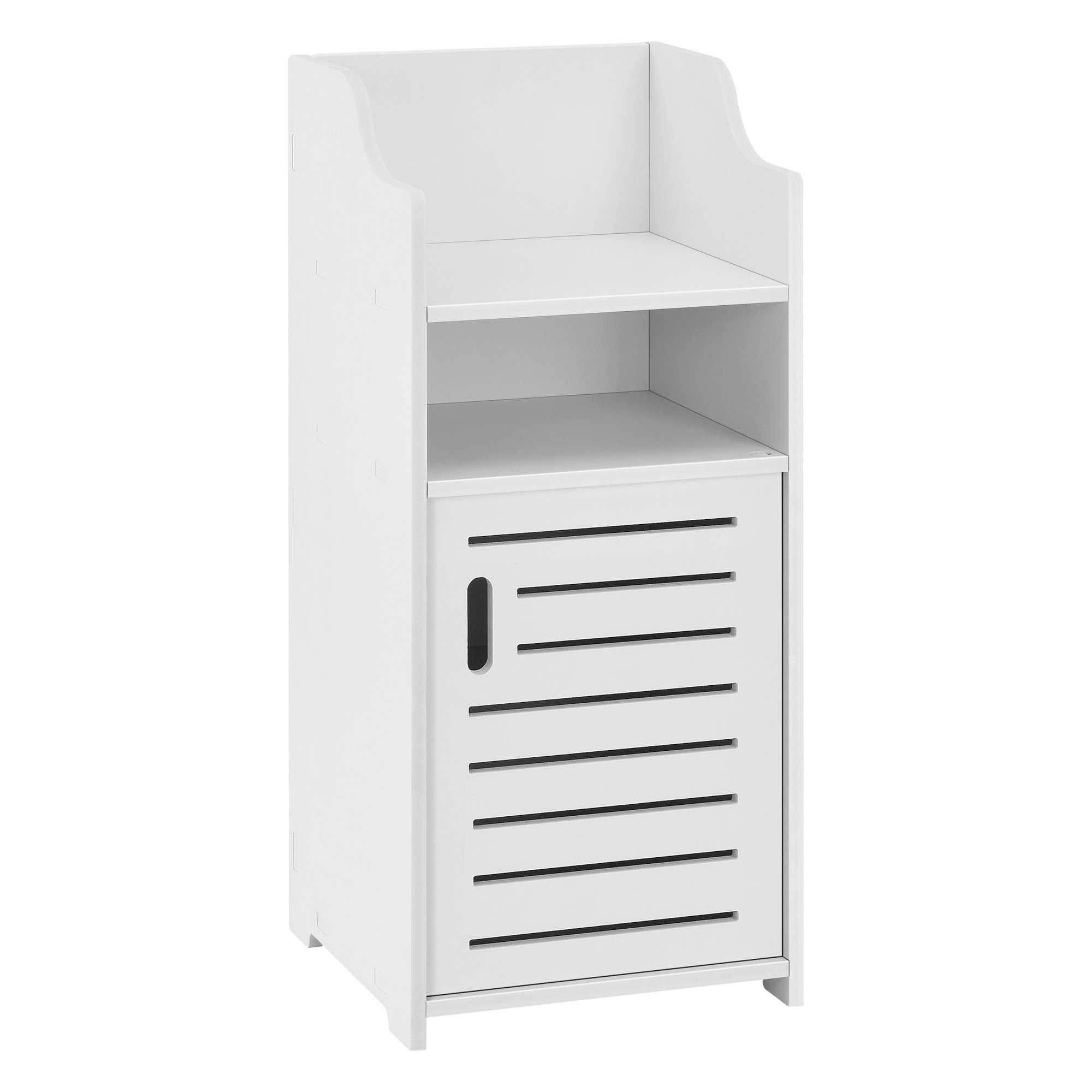 en.casa Midischrank »Skara« Badezimmerschrank Badkommode mit Ablagen 72x32x32cm weiß