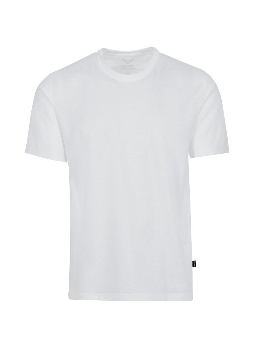 100% T-Shirt Trigema TRIGEMA Baumwolle T-Shirt weiss aus