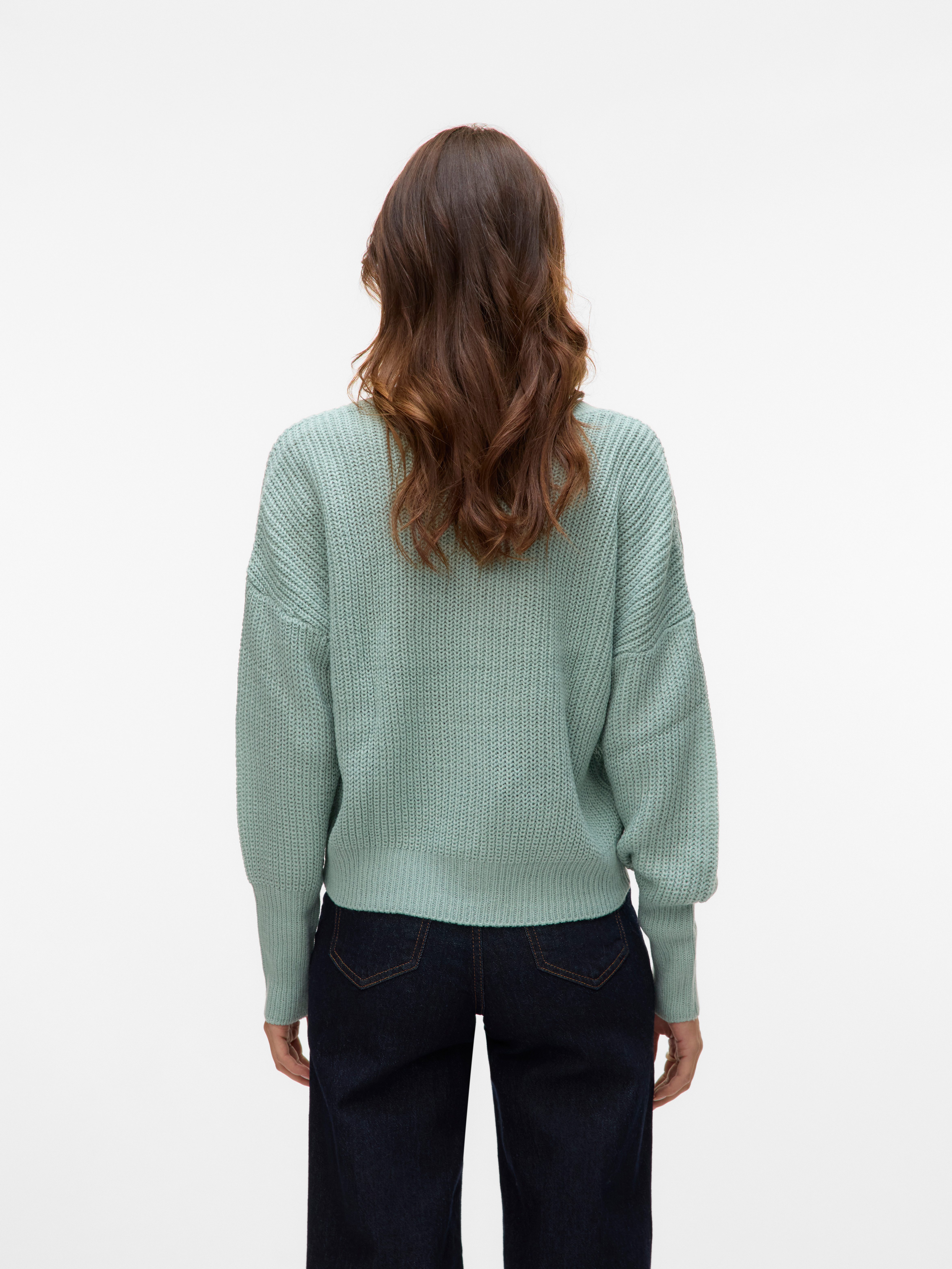 Vero Moda Strickjacke VMLEA LS V-NECK CUFF CARDIGAN NOOS Rippstrick